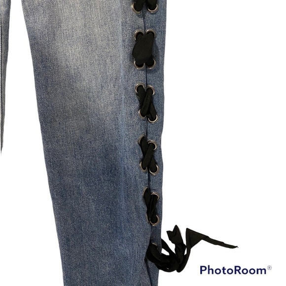 {Rewash} Lace-Up Skinny Jeans - Picture 4 of 5